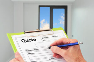 Clipboard with a quote document